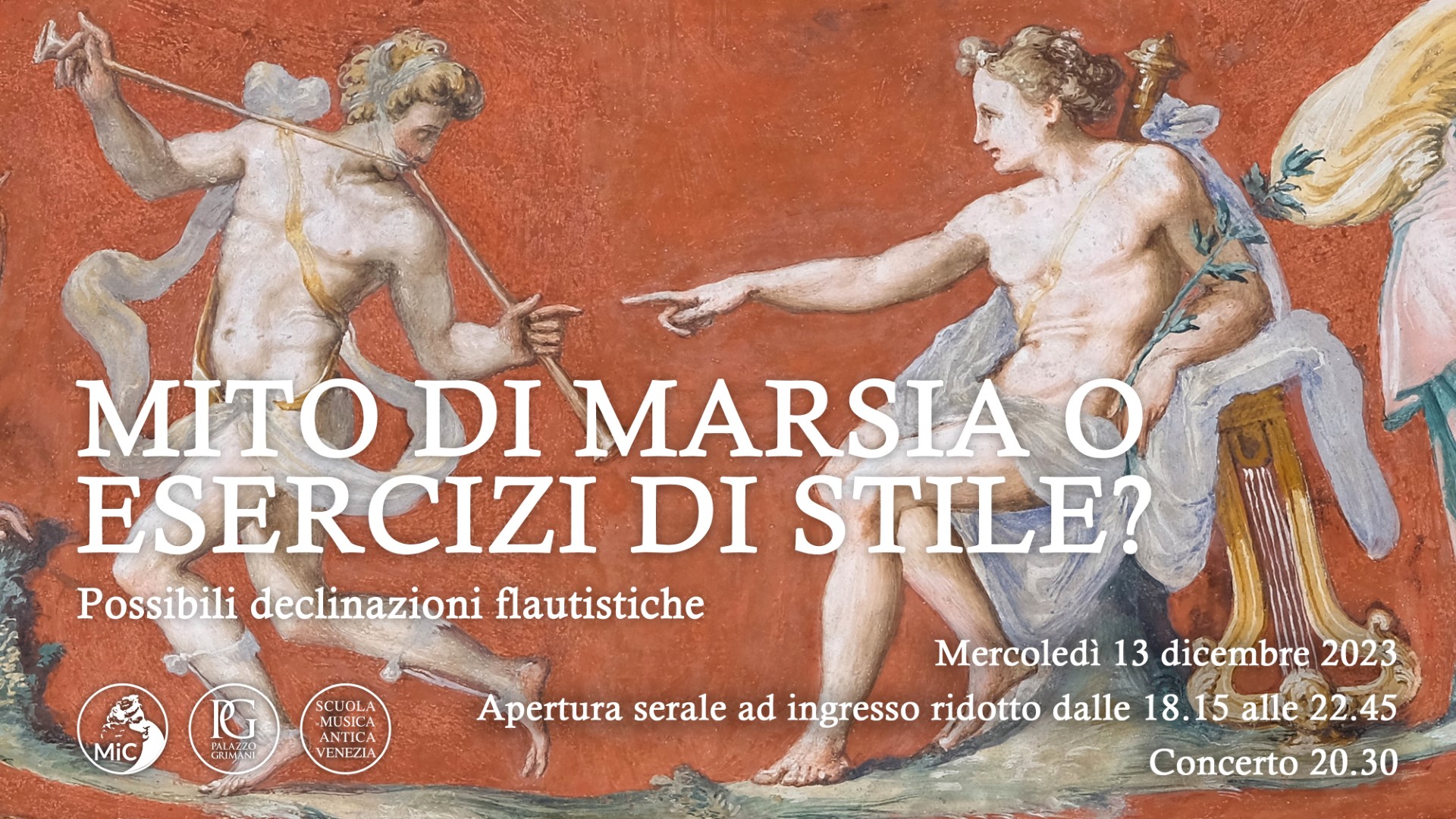 Mito di Marsia o Esercizi di Stile? Possibili declinazioni flautistiche | Concerto al Museo di Palazzo Grimani + apertura serale